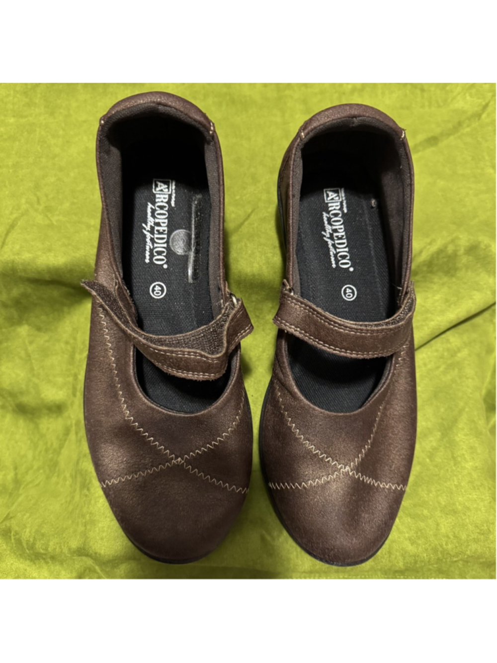 Arcopedico Vegan Suede Mary Jane Shoes - Bronze US Size 9.5 EU 40 Portugal new